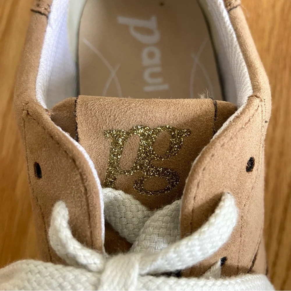 PAUL GREEN TANNER SNEAKER US 8.5 REAL SUEDE RHINESTONE DESIGNER ATHLEISURE